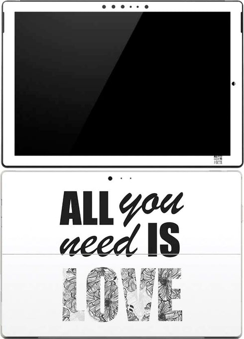 All You Need Is Love BW Surface Pro (2017) Skin